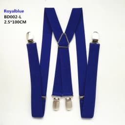 Adult Size Solid Color Men Suspenders 2.5CM Wide Elastic Strap X- Back Adjustable Braces for Women Pants Stays
