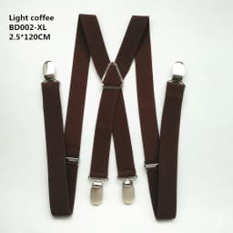 Adult Size Solid Color Men Suspenders 2.5CM Wide Elastic Strap X- Back Adjustable Braces for Women Pants Stays