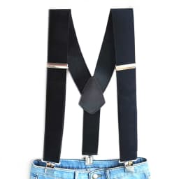 Large Strong Clips on Men Suspenders Unisex Braces 50mm Wide 5 Solid Color High Elastic Adjustable Suspender Belt for Heavy Work