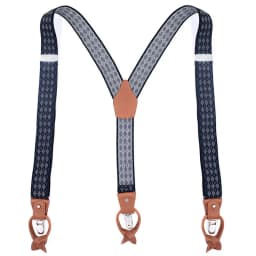 Leather Suspender Men Suspenders giarrettiere Male Casual suspensorio button-end Trousers Strap Father/Husband's Gifts NBD9123