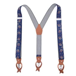 Leather Suspender Men Suspenders giarrettiere Male Casual suspensorio button-end Trousers Strap Father/Husband's Gifts NBD9123