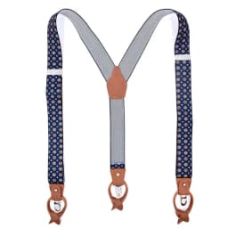 Leather Suspender Men Suspenders giarrettiere Male Casual suspensorio button-end Trousers Strap Father/Husband's Gifts NBD9123
