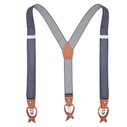 Leather Suspender Men Suspenders giarrettiere Male Casual suspensorio button-end Trousers Strap Father/Husband's Gifts NBD9123