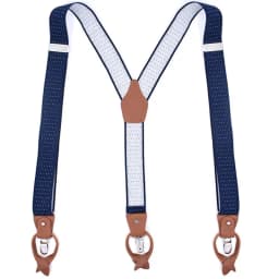 Leather Suspender Men Suspenders giarrettiere Male Casual suspensorio button-end Trousers Strap Father/Husband's Gifts NBD9123