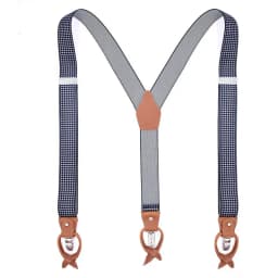 Leather Suspender Men Suspenders giarrettiere Male Casual suspensorio button-end Trousers Strap Father/Husband's Gifts NBD9123