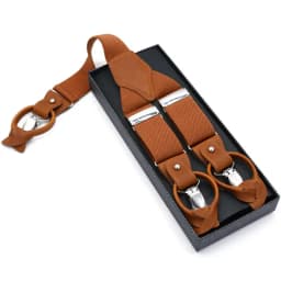 Leather Suspender Men Suspenders giarrettiere Male Casual suspensorio button-end Trousers Strap Father/Husband's Gifts NBD9123