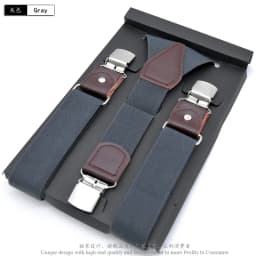 Men's Suspenders Fashion Leather Suspender Men Casual Suspensorios Trousers Strap 3.5*120cm Gift For Dad High Quality Tirantes