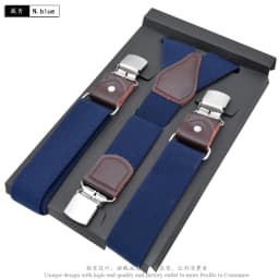 Men's Suspenders Fashion Leather Suspender Men Casual Suspensorios Trousers Strap 3.5*120cm Gift For Dad High Quality Tirantes