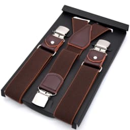 Men's Suspenders Fashion Leather Suspender Men Casual Suspensorios Trousers Strap 3.5*120cm Gift For Dad High Quality Tirantes