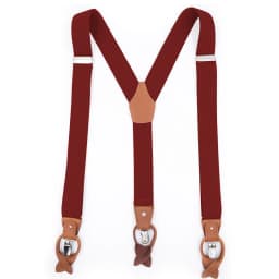 Genuine Leather Suspenders Fashion Braces Man's Suspenders Buttons Suspensorio Trousers Strap Father/Husband's Gift 3.5*120cm