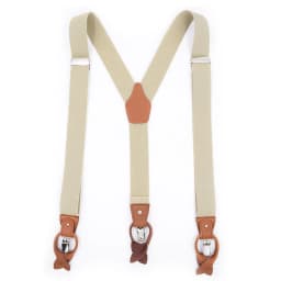 Genuine Leather Suspenders Fashion Braces Man's Suspenders Buttons Suspensorio Trousers Strap Father/Husband's Gift 3.5*120cm