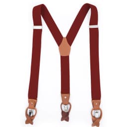 Genuine Leather Suspenders Fashion Braces Man's Suspenders Buttons Suspensorio Trousers Strap Father/Husband's Gift 3.5*120cm