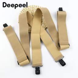 5*120cm Fashion Adults Men's Suspenders X-type 4 Clips Braces Wide Adjust Elastic Strap Harness Man Male Jockstrap for Pants