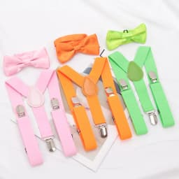 Suspenders Bowtie Set Kids Boy Girl Childrens Christmas Gift Designer Adjustable Y-Back Braces Wedding Clothing Accessories