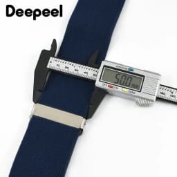 1Pc Deepeel Men's X-shaped Suspenders 5cm Wide Adult Elastic Braces 4 Clips Adjust Strap Suit Trousers Suspender Accessories