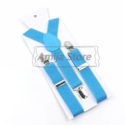 Colorful Elastic Leather Suspenders Men Kid Boys Straps Unsex Clip-on Buckle Wedding Adjustable Suspension For Shirt Accessories