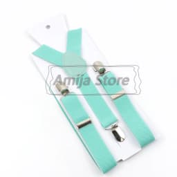 Colorful Elastic Leather Suspenders Men Kid Boys Straps Unsex Clip-on Buckle Wedding Adjustable Suspension For Shirt Accessories