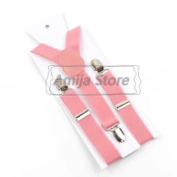 Colorful Elastic Leather Suspenders Men Kid Boys Straps Unsex Clip-on Buckle Wedding Adjustable Suspension For Shirt Accessories