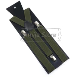 Colorful Elastic Leather Suspenders Men Kid Boys Straps Unsex Clip-on Buckle Wedding Adjustable Suspension For Shirt Accessories