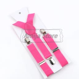 Colorful Elastic Leather Suspenders Men Kid Boys Straps Unsex Clip-on Buckle Wedding Adjustable Suspension For Shirt Accessories
