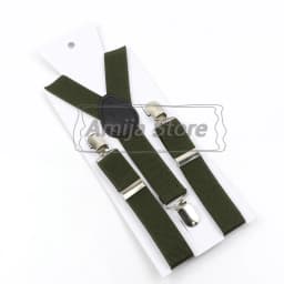 Colorful Elastic Leather Suspenders Men Kid Boys Straps Unsex Clip-on Buckle Wedding Adjustable Suspension For Shirt Accessories