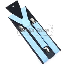 Colorful Elastic Leather Suspenders Men Kid Boys Straps Unsex Clip-on Buckle Wedding Adjustable Suspension For Shirt Accessories