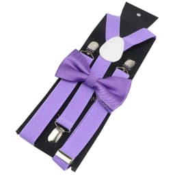Elastic Leather Suspenders Bowtie Set Braces Men Women Brown Adjustable Braces Straps For Wedding Y-Back Shirt Accessories