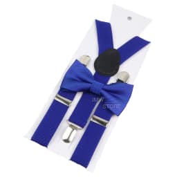Elastic Leather Suspenders Bowtie Set Braces Men Women Brown Adjustable Braces Straps For Wedding Y-Back Shirt Accessories