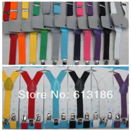 2021 New Fashion Black Plain Color Children /Kids Adjustable Clip-on Y-back Suspenders Braces For Boy and Girls For 1-8 Years