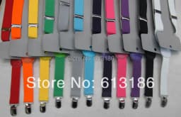 2021 New Fashion Black Plain Color Children /Kids Adjustable Clip-on Y-back Suspenders Braces For Boy and Girls For 1-8 Years