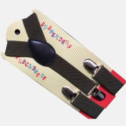 2021 New Fashion Black Plain Color Children /Kids Adjustable Clip-on Y-back Suspenders Braces For Boy and Girls For 1-8 Years