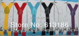 2021 New Fashion Black Plain Color Children /Kids Adjustable Clip-on Y-back Suspenders Braces For Boy and Girls For 1-8 Years