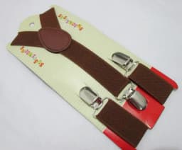 2021 New Fashion Black Plain Color Children /Kids Adjustable Clip-on Y-back Suspenders Braces For Boy and Girls For 1-8 Years