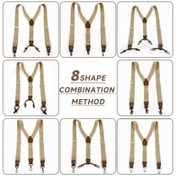 Deepeel 3.5*125cm Adult Men's Suspenders 3/6 Clips Harness Man Fashion Suspender for Pants DIY Elastic Braces Male Jockstrap