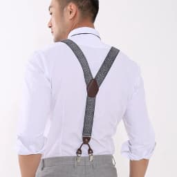 Vintage Paisley Suspenders for Men Groom Groomsmen Wedding Party Y-Back 6 Metal Clips Tuxedo Trouser Braces Father Husband Gifts