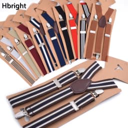 3 Clips Men's Suspenders Men Braces Supports Tirantes for Women Elastic Adjustable Pants Straps Clothing 2.5*110cm