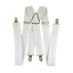 Bright White Rib Color Suspenders for Men Women New Arrival 3.5 Width X Back Adult Suspender
