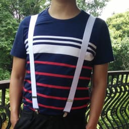 Bright White Rib Color Suspenders for Men Women New Arrival 3.5 Width X Back Adult Suspender