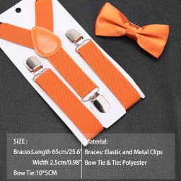 Kids Suspenders Bow Tie Set Boy Girl Retro Adjustable Suspenders Children Baby Braces Clip-on Trousers Wedding Ties Accessories