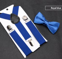 Kids Suspenders Bow Tie Set Boy Girl Retro Adjustable Suspenders Children Baby Braces Clip-on Trousers Wedding Ties Accessories