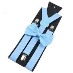 Elastic Leather Suspenders Bowtie Set Braces Men Women Sage Green Adjustable Braces Straps For Wedding Y-Back Shirt Accessories