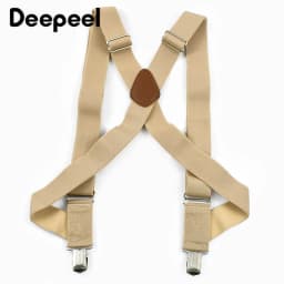 Deepeel 3.5*125cm Adult Men's Suspenders 2 Clip Elastic Strap Harness Men Braces Jockstrap Suspender for Pants Shirts Belts