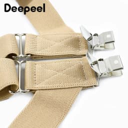 Deepeel 3.5*125cm Adult Men's Suspenders 2 Clip Elastic Strap Harness Men Braces Jockstrap Suspender for Pants Shirts Belts