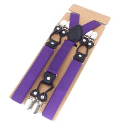 New Suspenders Black Leather 6 Clips Braces Male Vintage Adult Suspensorio Trousers Strap Father/Husband's Gift 2.5*120cm
