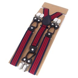 New Suspenders Black Leather 6 Clips Braces Male Vintage Adult Suspensorio Trousers Strap Father/Husband's Gift 2.5*120cm