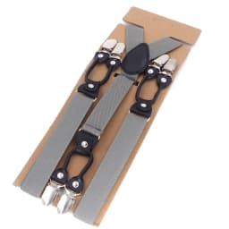 New Suspenders Black Leather 6 Clips Braces Male Vintage Adult Suspensorio Trousers Strap Father/Husband's Gift 2.5*120cm