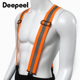 Fluorescent Men Suspenders 5cm Wide Adult X-Type 4 Clips Harness Man Braces Adjustable Strap Work Male Jockstrap Elastic Belt