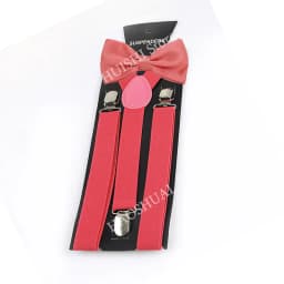 HUISHI Fashion Plain Black Suspenders for Men Navy Red Burgundy Braces Unisex Strap Bretels Mannen Women Bow Tie Suspenders Blue