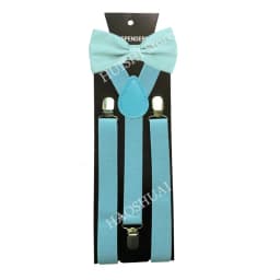 HUISHI Fashion Plain Black Suspenders for Men Navy Red Burgundy Braces Unisex Strap Bretels Mannen Women Bow Tie Suspenders Blue