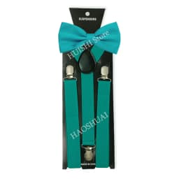 HUISHI Fashion Plain Black Suspenders for Men Navy Red Burgundy Braces Unisex Strap Bretels Mannen Women Bow Tie Suspenders Blue